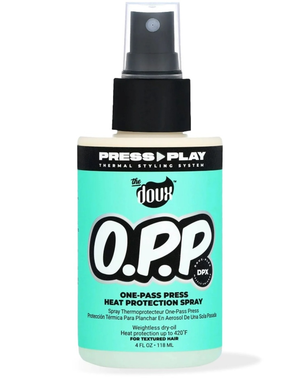 The Doux One Press Pass Heat Protectant Dry Oil Spray 4 oz., Moisturizing